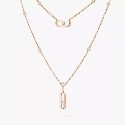 [Avelora]MOVE UNO DOUBLE-PENDANT NECKLACE