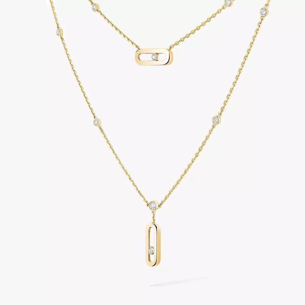 [Avelora]MOVE UNO DOUBLE-PENDANT NECKLACE