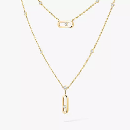 [Avelora]MOVE UNO DOUBLE-PENDANT NECKLACE