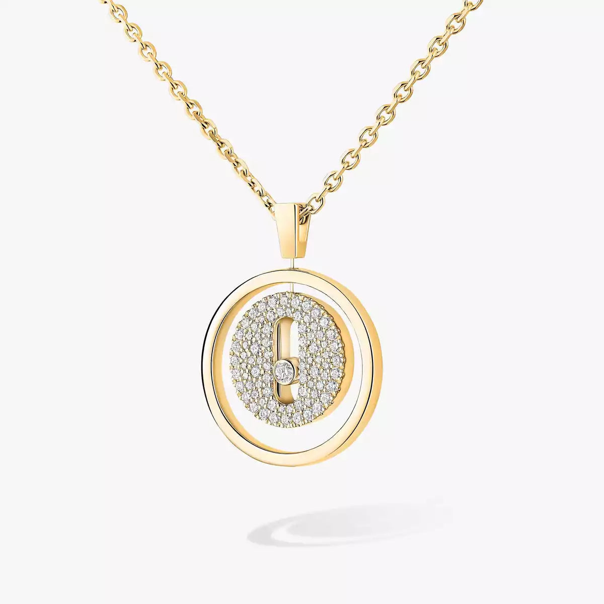 [Avelora]LUCKY MOVE FULL PAVÉ DIAMOND NECKLACE