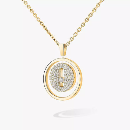 [Avelora]LUCKY MOVE FULL PAVÉ DIAMOND NECKLACE