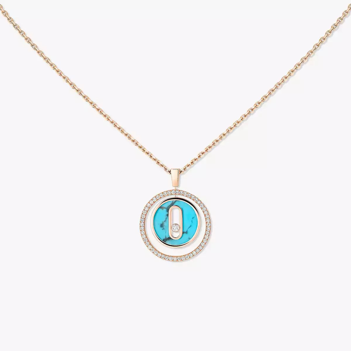 [Avelora]LUCKY MOVE DIAMOND NECKLACE