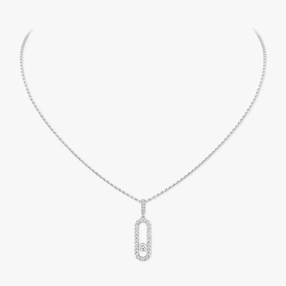 [Avelora]MOVE UNO FULL PAVÉ DIAMOND NECKLACE