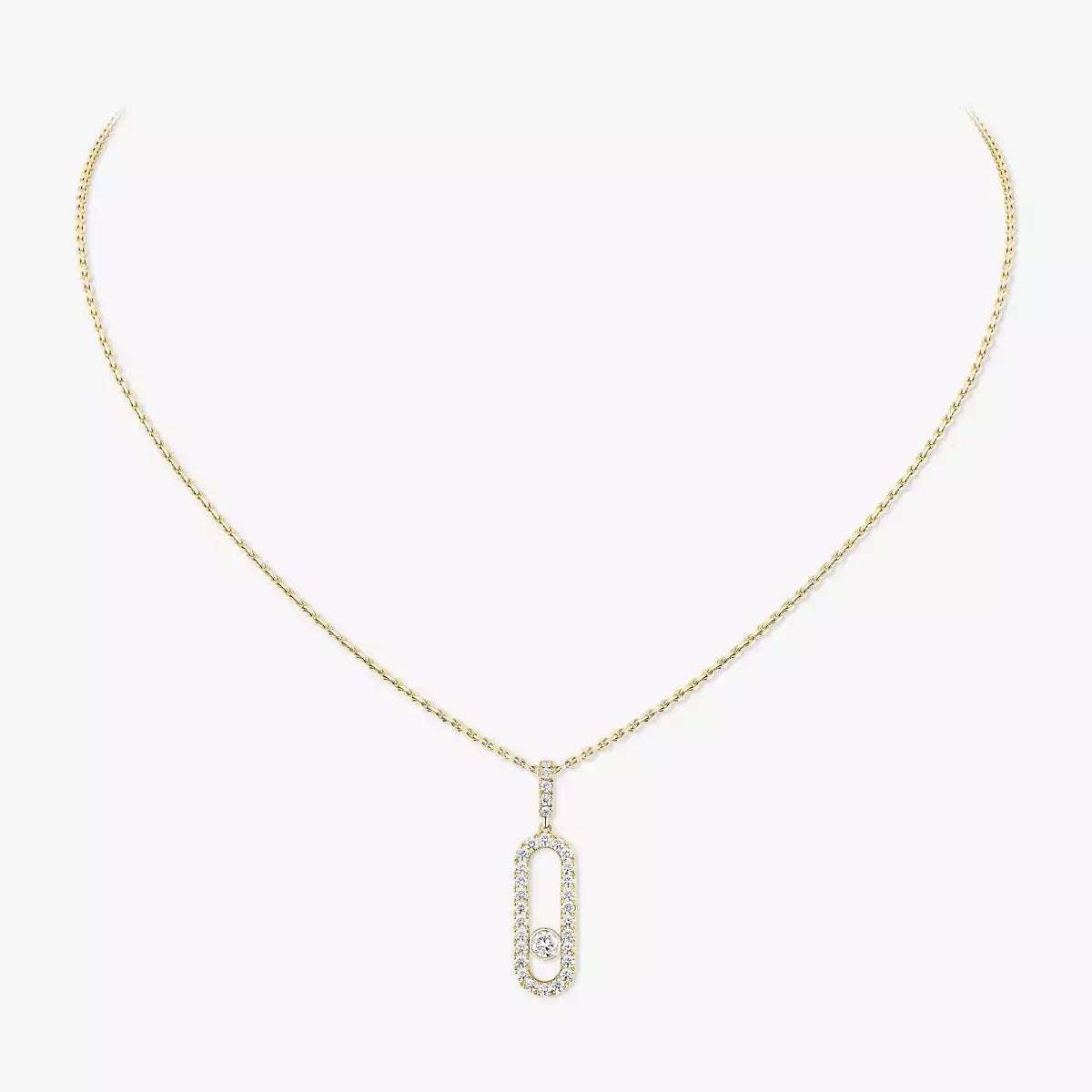[Avelora]MOVE UNO FULL PAVÉ DIAMOND NECKLACE