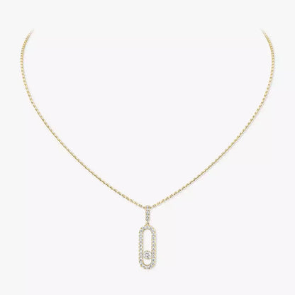 [Avelora]MOVE UNO FULL PAVÉ DIAMOND NECKLACE