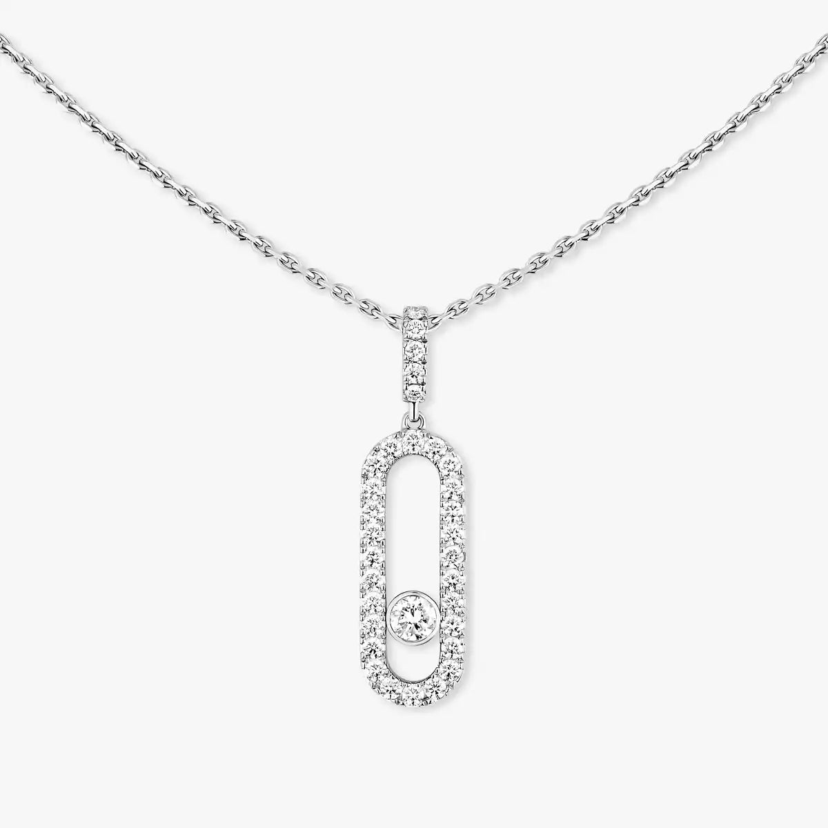 [Avelora]MOVE UNO FULL PAVÉ DIAMOND NECKLACE