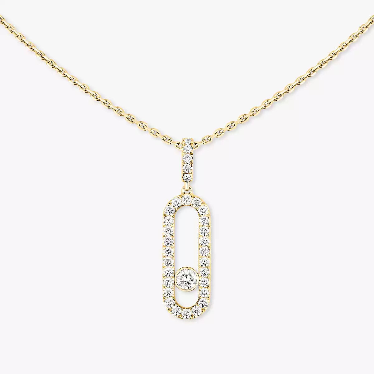 [Avelora]MOVE UNO FULL PAVÉ DIAMOND NECKLACE
