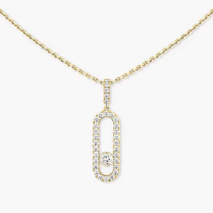 [Avelora]MOVE UNO FULL PAVÉ DIAMOND NECKLACE