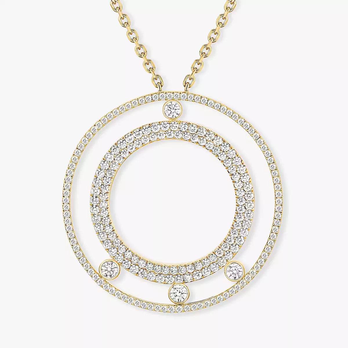 [Avelora]MOVE ROMANE LONG PAVÉ DIAMOND NECKLACE