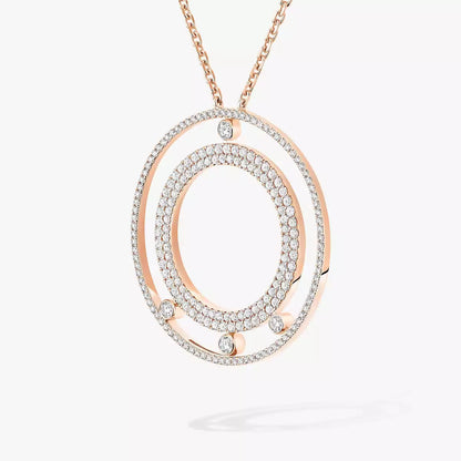 [Avelora]MOVE ROMANE LONG PAVÉ DIAMOND NECKLACE