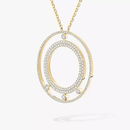 [Avelora]MOVE ROMANE LONG PAVÉ DIAMOND NECKLACE