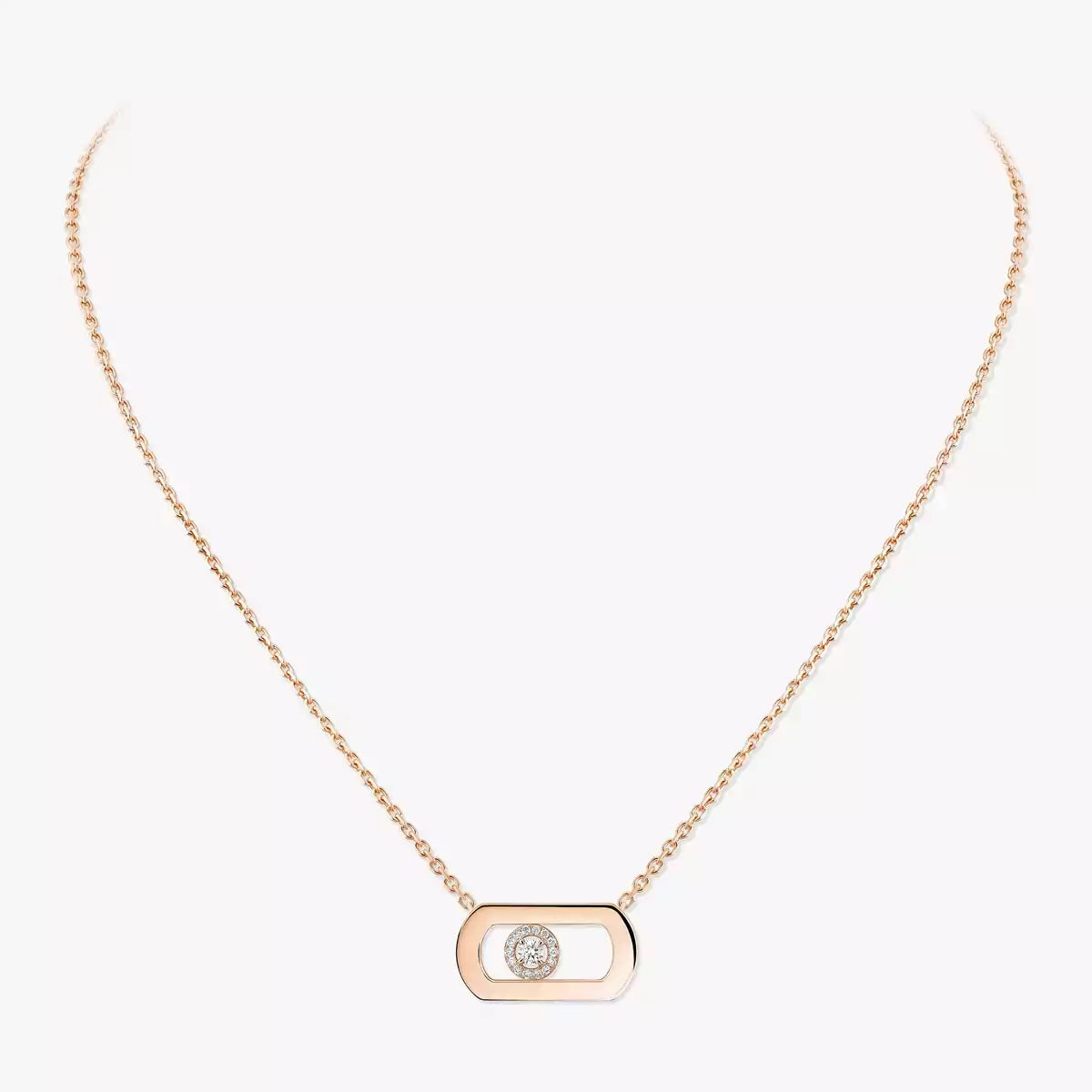 [Avelora]LARGE MOVE PENDANT SINGLE DIAMOND NECKLACE