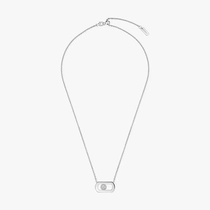 [Avelora]LARGE MOVE PENDANT SINGLE DIAMOND NECKLACE