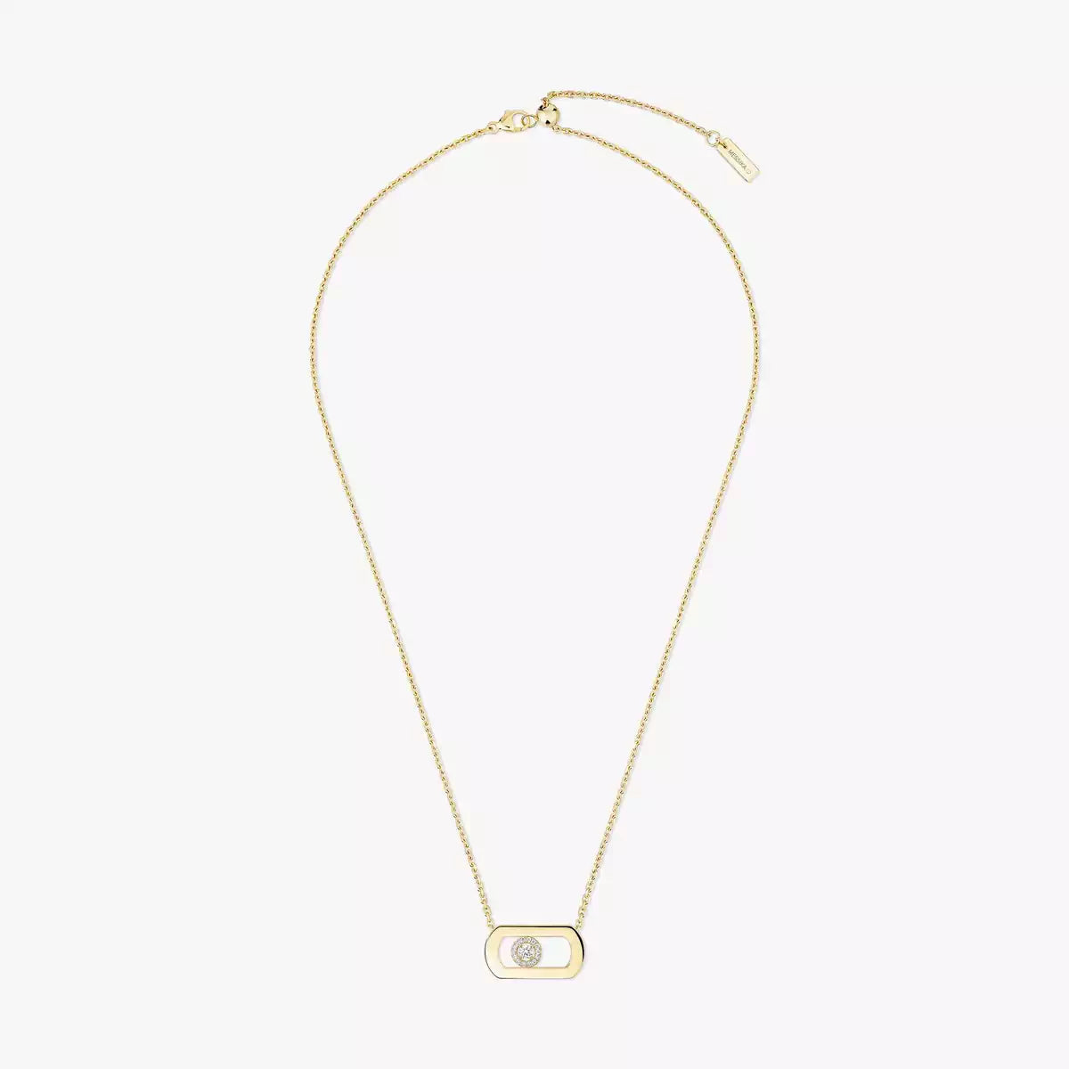 [Avelora]LARGE MOVE PENDANT SINGLE DIAMOND NECKLACE
