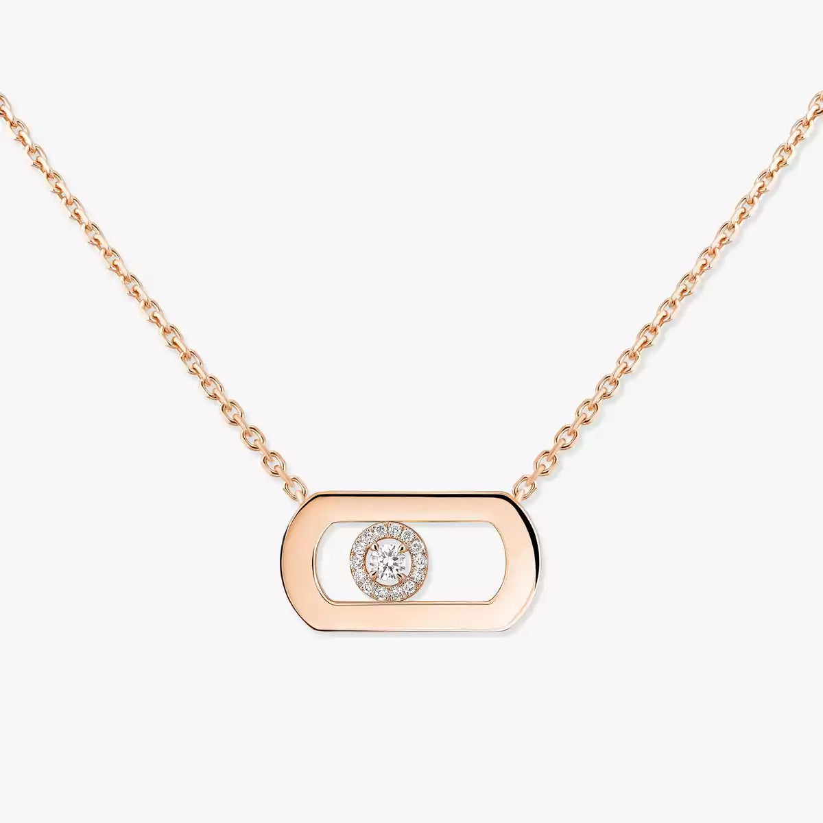 [Avelora]LARGE MOVE PENDANT SINGLE DIAMOND NECKLACE
