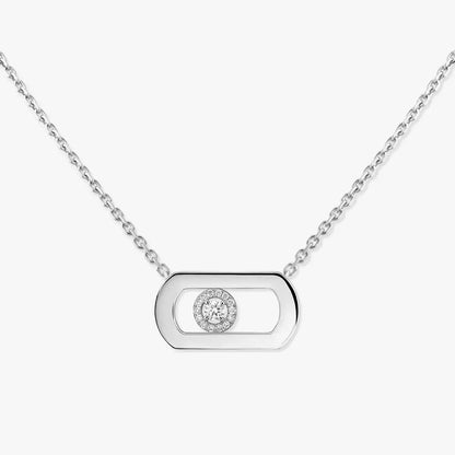 [Avelora]LARGE MOVE PENDANT SINGLE DIAMOND NECKLACE