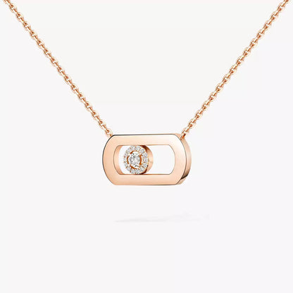 [Avelora]LARGE MOVE PENDANT SINGLE DIAMOND NECKLACE