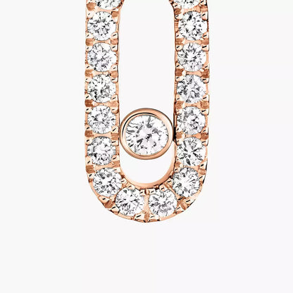 [Avelora]MOVE UNO SINGLE DIAMOND HOOP EARRINGS