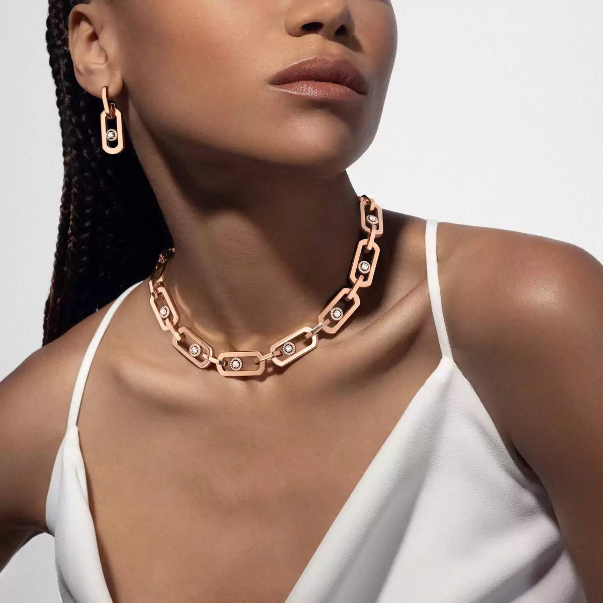 [Avelora]SO MOVE XL DIAMOND HOOP EARRINGS