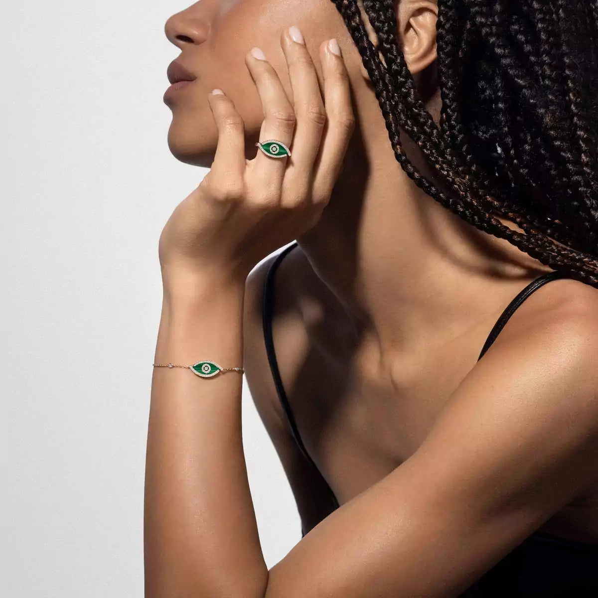 [Avelora]LUCKY EYE DIAMOND BRACELET