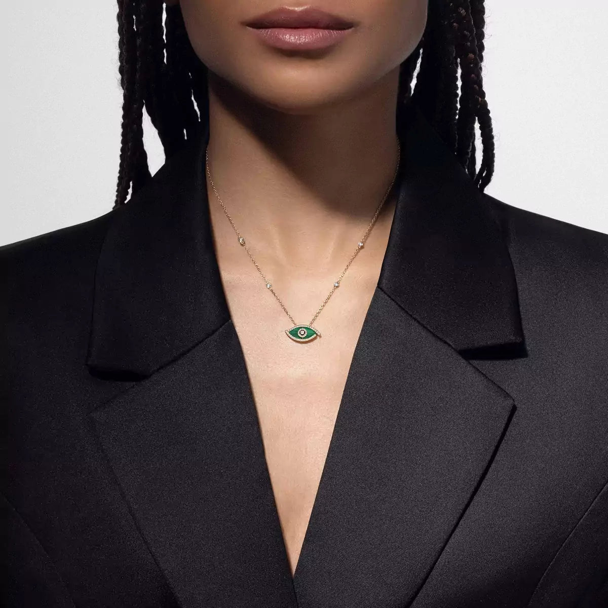 [Avelora]LUCKY EYE DIAMOND NECKLACE