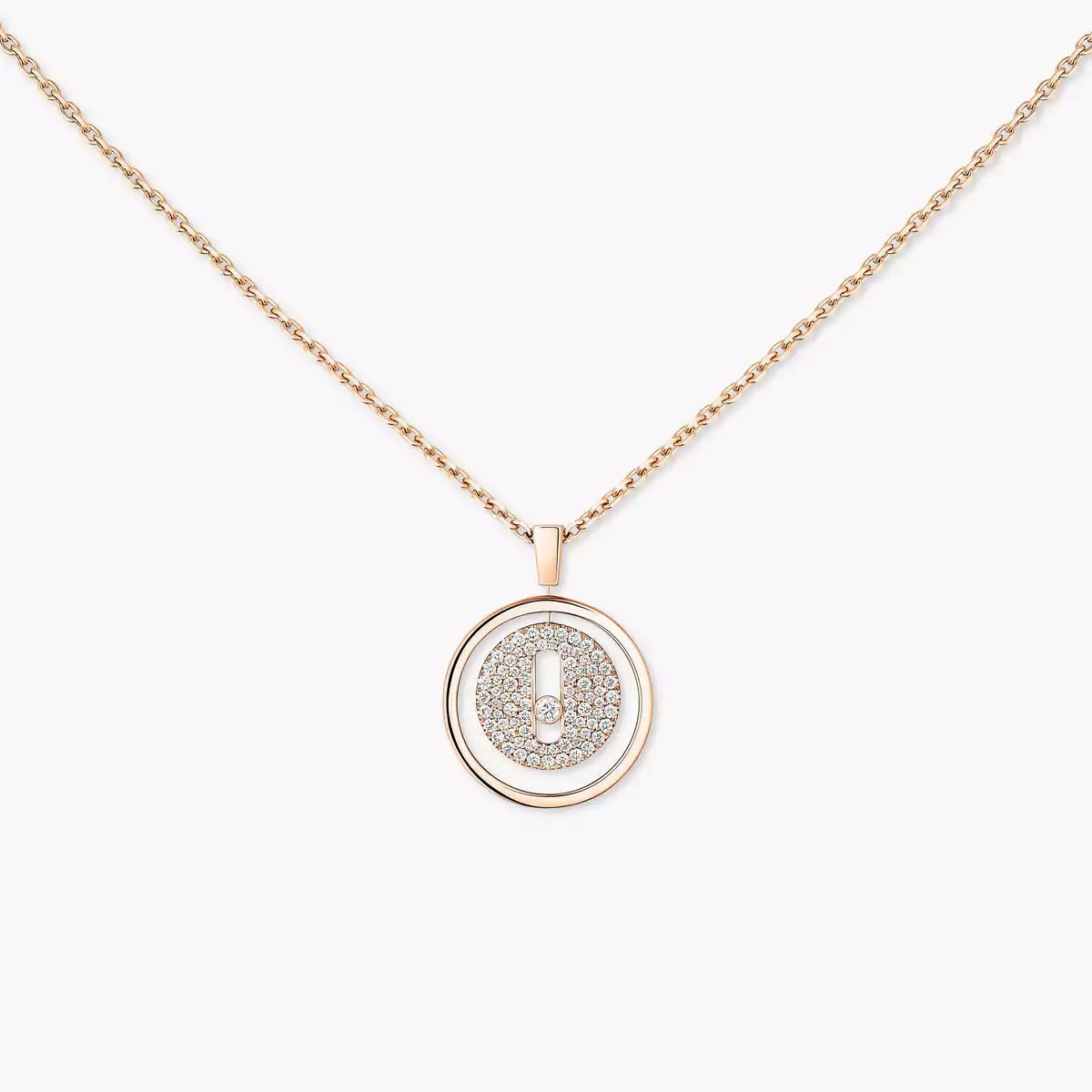[Avelora]LUCKY MOVE FULL PAVÉ DIAMOND NECKLACE