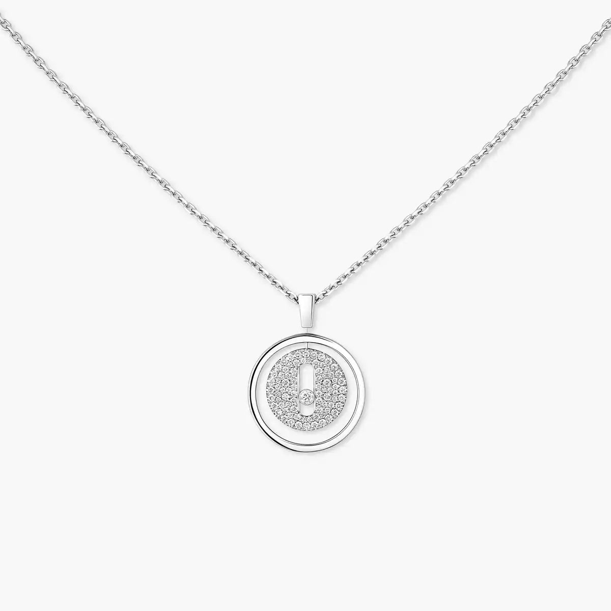[Avelora]LUCKY MOVE FULL PAVÉ DIAMOND NECKLACE
