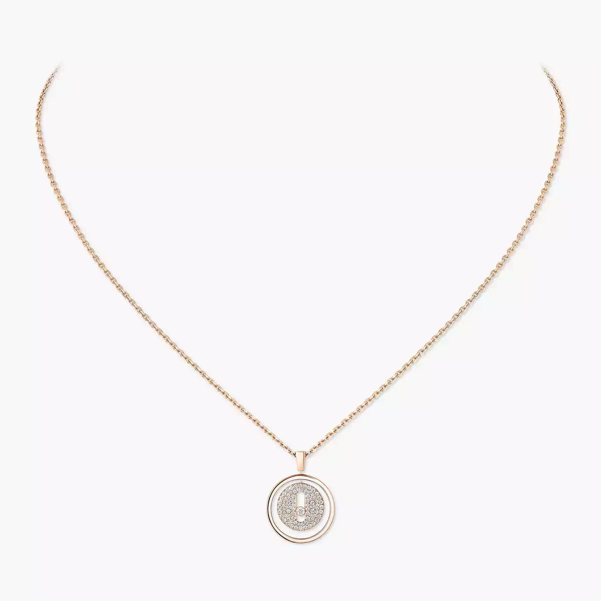 [Avelora]LUCKY MOVE FULL PAVÉ DIAMOND NECKLACE