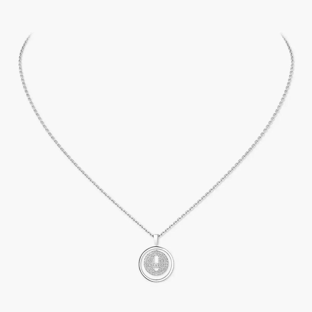 [Avelora]LUCKY MOVE FULL PAVÉ DIAMOND NECKLACE