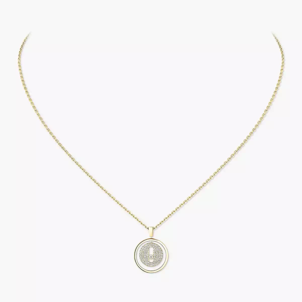 [Avelora]LUCKY MOVE FULL PAVÉ DIAMOND NECKLACE