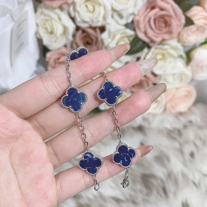 [Avelora]LUCKY CLOVER 5-MOTIF BRACELET - PIETERSITE COLLECTION