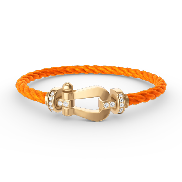 [Avelora]FORCE LARGE HORSESHOE HALF DIAMOND BRACELET - GOLD