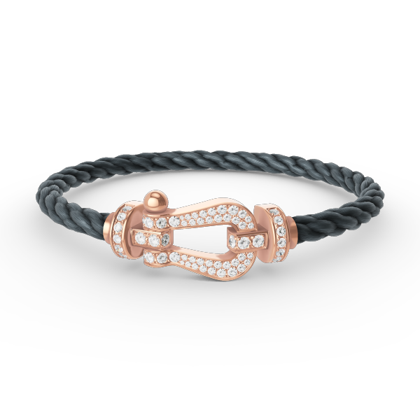 [Avelora]FORCE LARGE HORSESHOE FULL DIAMOND BRACELET - ROSE GOLD