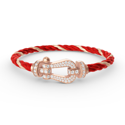 [Avelora]FORCE LARGE HORSESHOE FULL DIAMOND BRACELET - ROSE GOLD