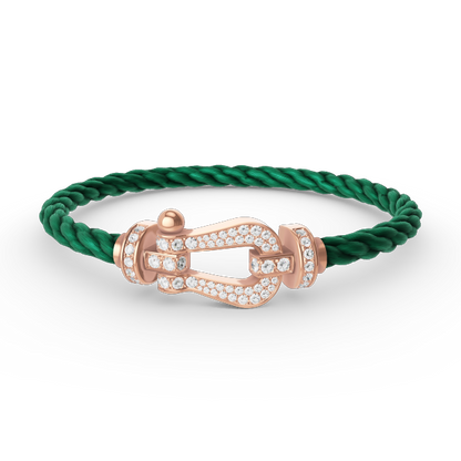 [Avelora]FORCE LARGE HORSESHOE FULL DIAMOND BRACELET - ROSE GOLD