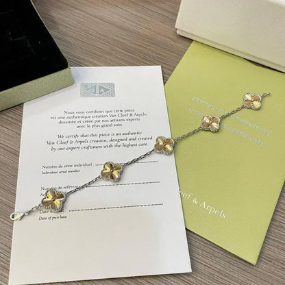 [Avelora]LUCKY CLOVER 5-MOTIF BRACELET - LASER COLLECTION