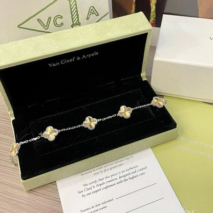 [Avelora]LUCKY CLOVER 5-MOTIF BRACELET - LASER COLLECTION