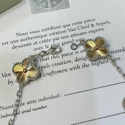 [Avelora]LUCKY CLOVER 5-MOTIF BRACELET - LASER COLLECTION