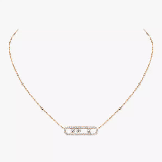 [Avelora]MOVE PAVÉ FULL DIAMOND NECKLACE