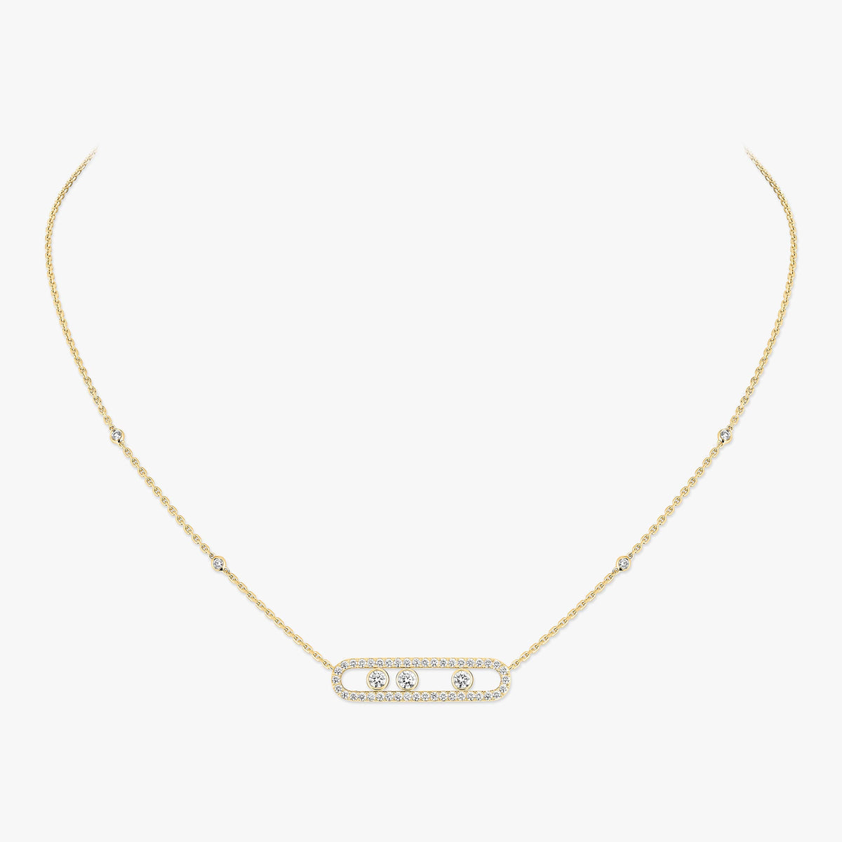[Avelora]MOVE PAVÉ FULL DIAMOND NECKLACE