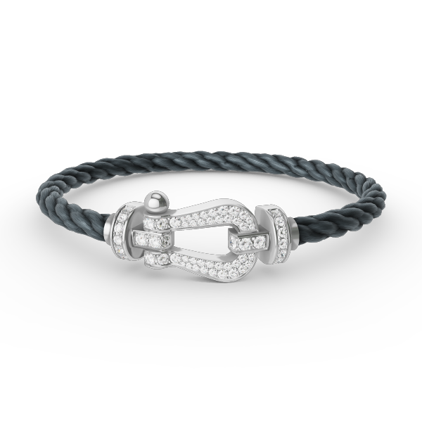 [Avelora]FORCE LARGE HORSESHOE FULL DIAMOND BRACELET - WHITE GOLD