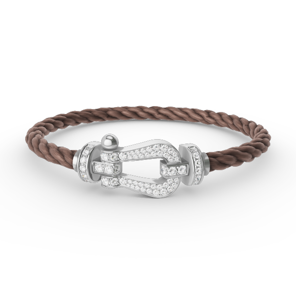 [Avelora]FORCE LARGE HORSESHOE FULL DIAMOND BRACELET - WHITE GOLD
