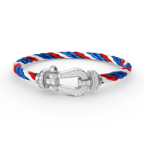 [Avelora]FORCE LARGE HORSESHOE FULL DIAMOND BRACELET - WHITE GOLD