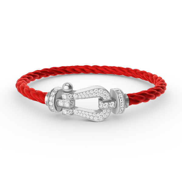 [Avelora]FORCE LARGE HORSESHOE FULL DIAMOND BRACELET - WHITE GOLD